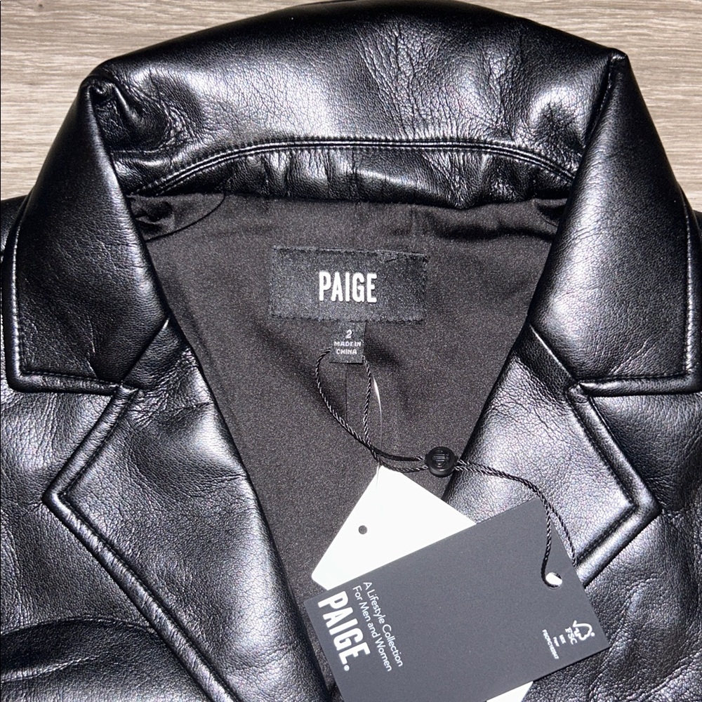 PAIGE Graciella Faux-Leather Mini Dress - Picture 12 of 14